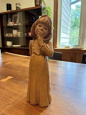 Lee Bortin Originals 12.5" Tall Smiling Girl Figurine “I’m Embarrassed “